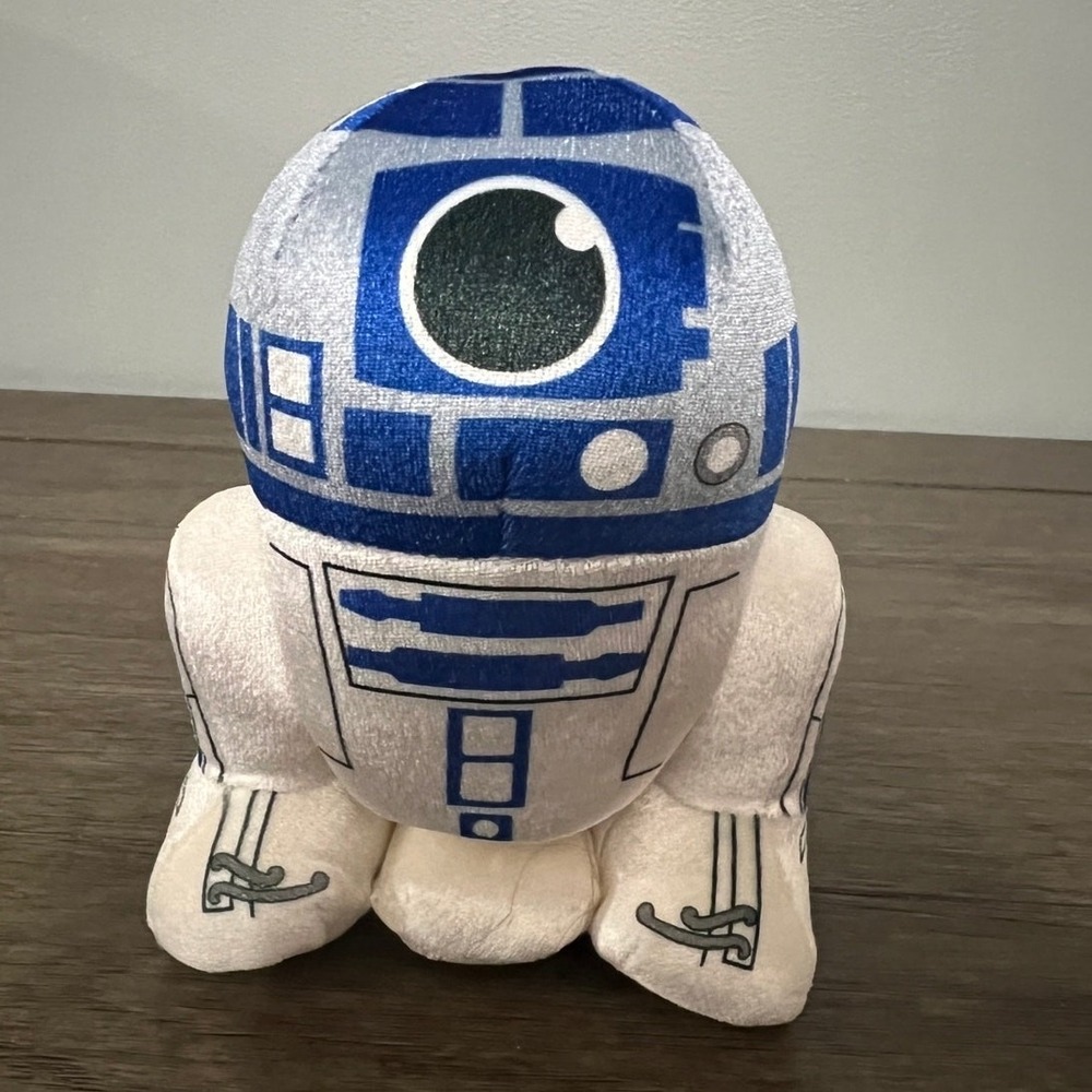 Star Wars R2-D2 Plush Stuffed Toy Astromech Droid Blue White Disney Collectible